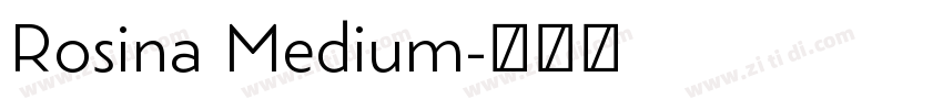 Rosina Medium字体转换